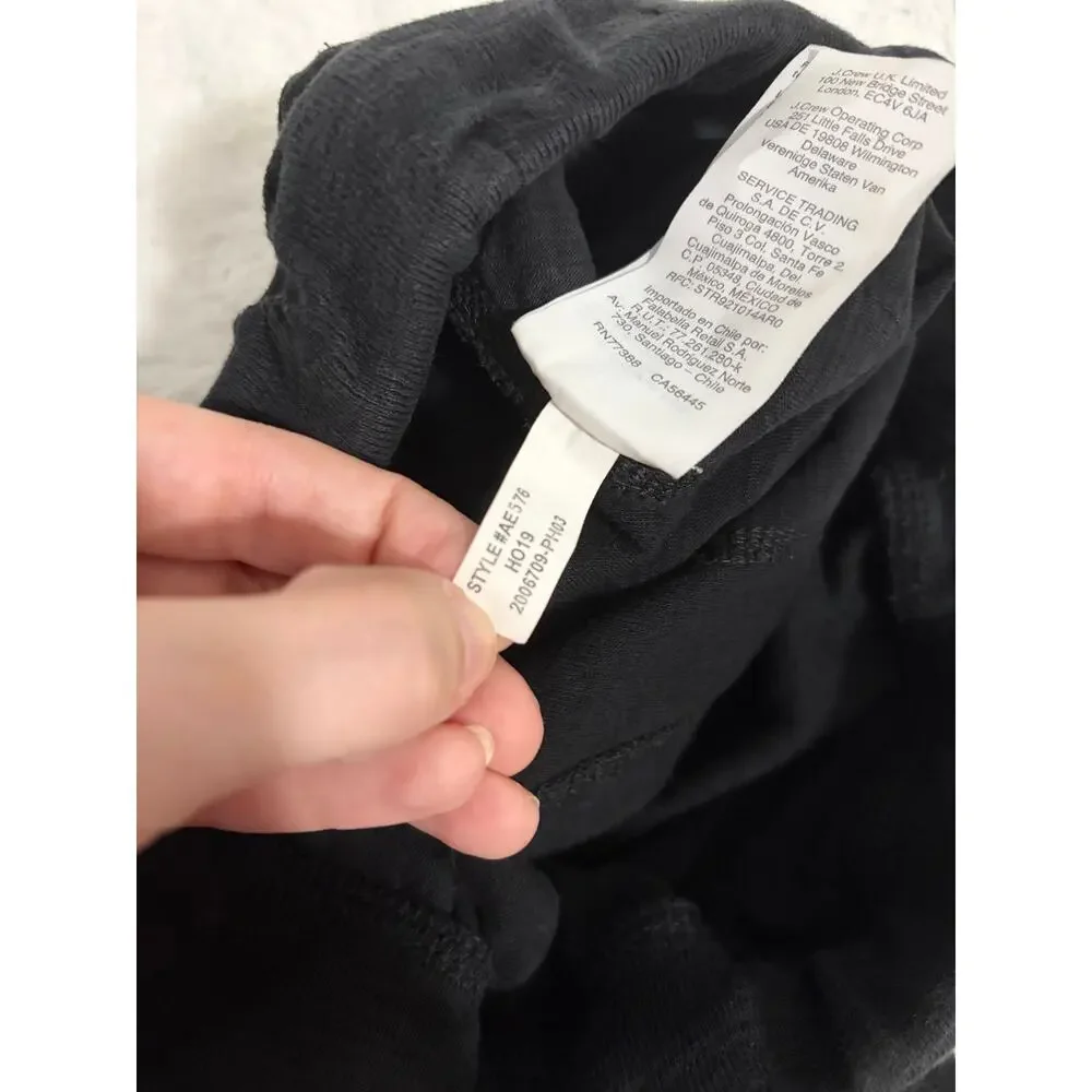 J. Crew Men's Black Duo Knit Slub Cotton Lounge Comfort Pajama Jogger Pants S